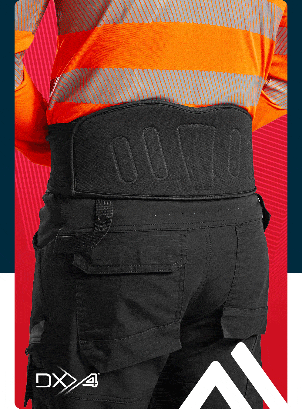Pantalones con soporte lumbar integrado. Pantalones con soporte lumbar integrado.